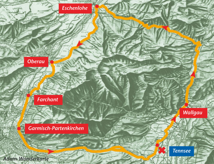 Karte Eschenlainetal