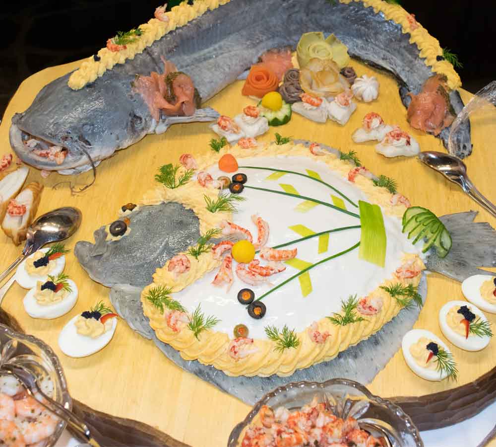 Silvesterbuffet Fisch